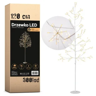 DRZEWKO ŚWIECĄCE LED DEKORACJE ŚWIĄTECZNE WIŚNIA STROIK NA BOŻE NARODZENIE - Choinki - miniaturka - grafika 1