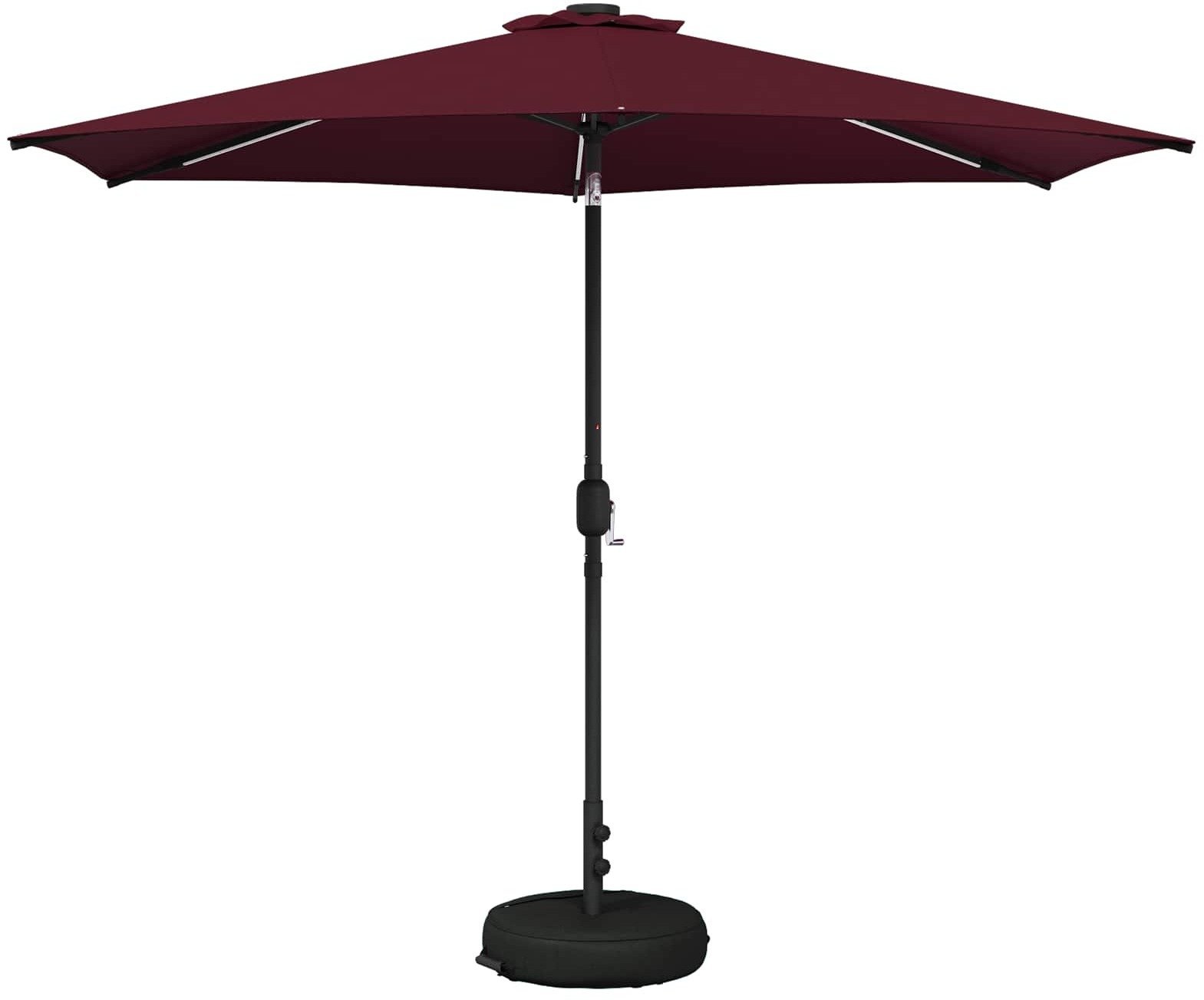 vidaXL vidaXL Parasol ogrodowy z LED-owymi lampkami 300 x 300 cm Poliester