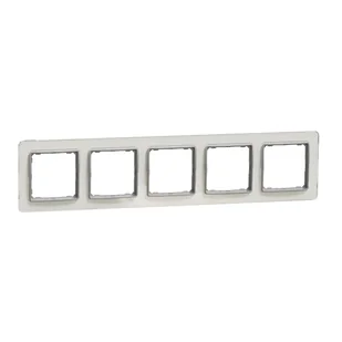 Ramka pięciokrotna SEDNA Design & Elements efekt szkło biały - Klawisze i ramki - miniaturka - grafika 1
