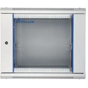 ExtraLink Szafka wisząca rack 9U 600x600 szara szklane drzwi - Szafy rack - miniaturka - grafika 1