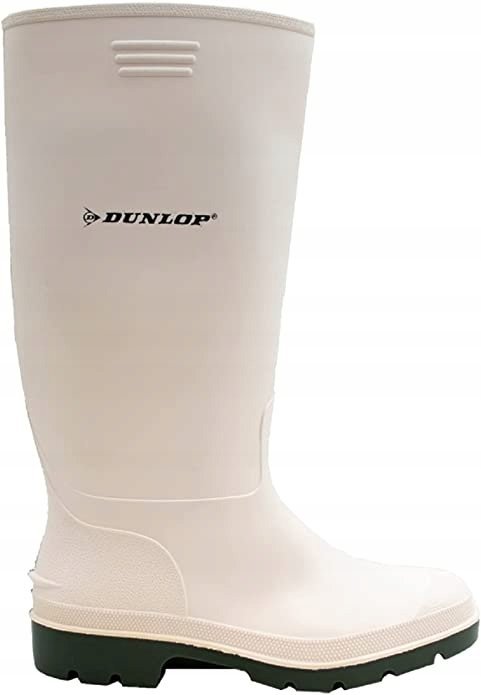 DUNLOP KALOSZE MĘSKIE BIAŁE Z LOGO WYSOKIE 47 1Ż6L