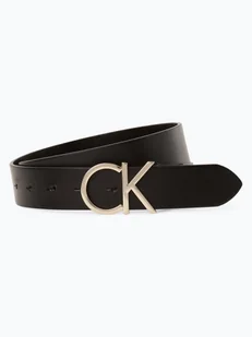 Calvin Klein Damski pasek skórzany Kobiety skóra czarny jednolity, 80 - Paski - miniaturka - grafika 1