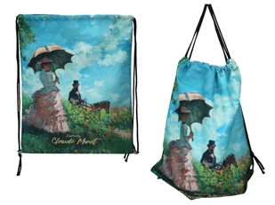 Worek na plecy - C. Monet, Kobieta z parasolem (CARMANI) - Torby szkolne - miniaturka - grafika 1
