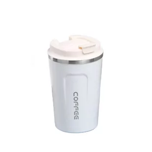 Biały Kubek Termos Do Kawy Ze Stali Nierdzewnej Z Podwójna Ścianką Biały Kubek 380Ml - Kubki termiczne - miniaturka - grafika 1