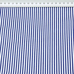 Tkanina bawełniana Paseczki granatowo białe - Pasmanteria - miniaturka - grafika 1