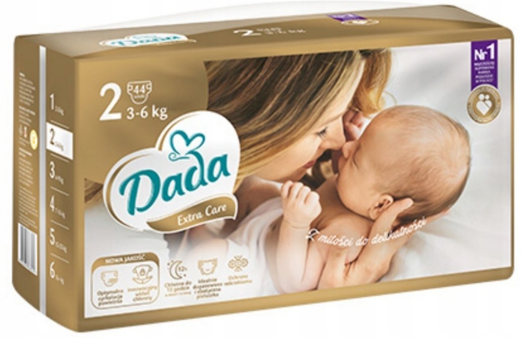 Pieluszki Pieluchy Dada Rozm 2 Extra Care 44 Szt