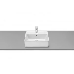Roca A3270MMS00 GAP Umywalka nablatowa prostok$284tna 42x39 cm z otworem na bateri$285 z przelewem Supraglaze$286 - Umywalki - miniaturka - grafika 1