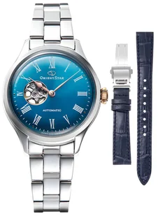Zegarek Zegarek Orient RE-ND0019L00B Classic Semi Skeleton Moving Blue Limited Edition  - - Zegarki damskie - miniaturka - grafika 1