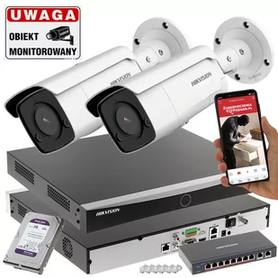 Zestaw do monitoringu Premium 8 kamer Hikvision DS-2CD2T86G2-4I(2.8MM)(C) 8MPx AI Acusense Darkfighter Detekcja twarzy IR80m - Zestawy do monitoringu - miniaturka - grafika 2