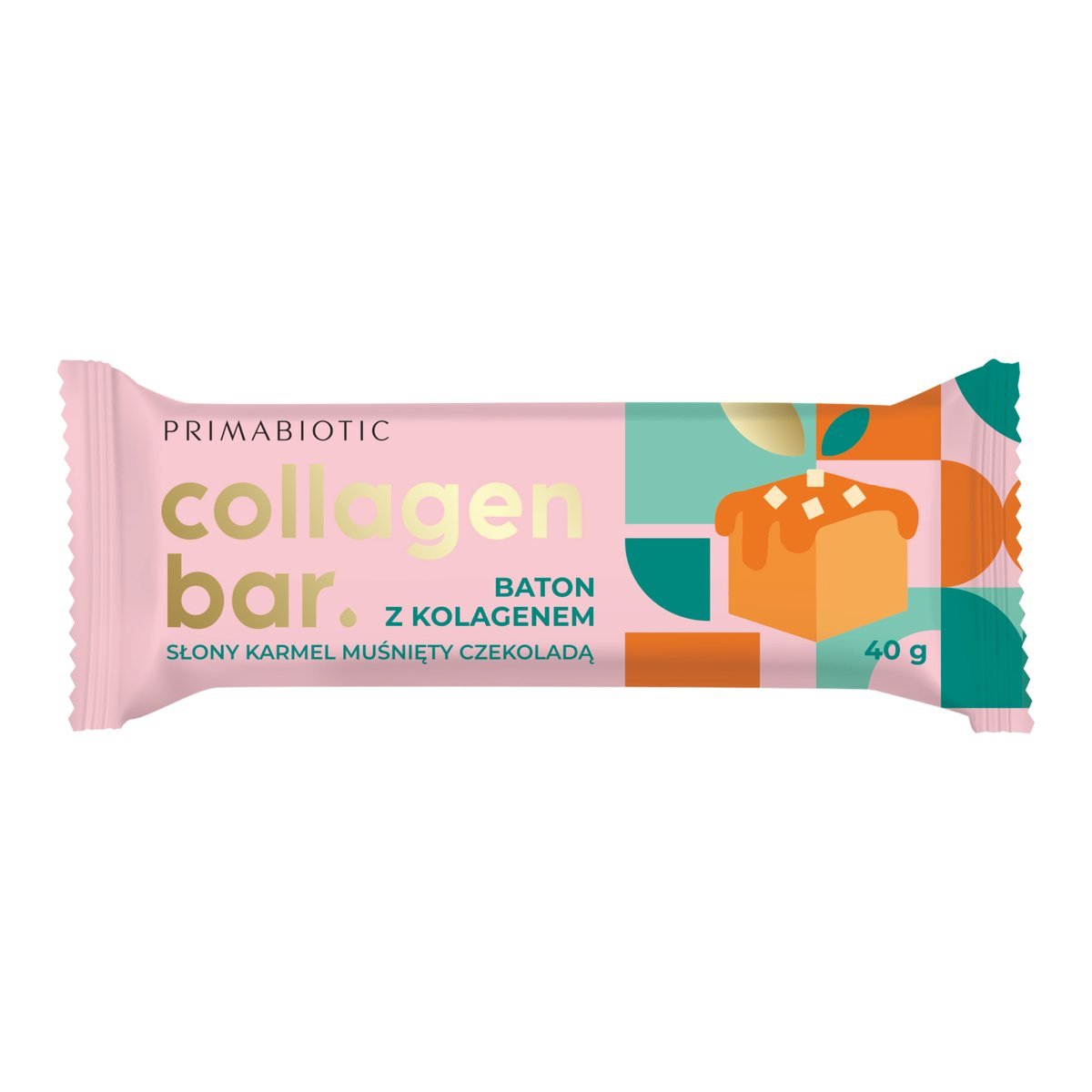 BATON COLLAGEN BAR PRIMABIOTIC Smak Słony Karmel Kolagen 40 g