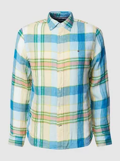 Koszule męskie - Koszula casualowa o kroju regular fit z lnu z kołnierzykiem typu button down - grafika 1