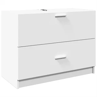 vidaXL Szafka pod umywalkę, biała 78x37x59 cm, materiał drewnopochodny - Szafki łazienkowe - miniaturka - grafika 1