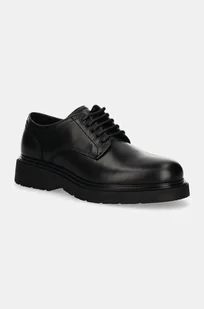 Calvin Klein półbuty skórzane DERBY LTH męskie kolor czarny HM0HM01574 - Półbuty męskie - miniaturka - grafika 1