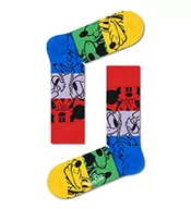 Skarpetki męskie - Happy Socks Colorful Friends, kolorowe i zabawne, Skarpety dla kobiet i mężczyzn, Niebieski-Zielony-Czerwony-Żółty (41-46) - miniaturka - grafika 1