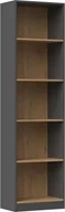 Regały - Elior Wysoki otwarty regał dąb artisan + antracyt - Trovi - miniaturka - grafika 1