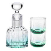 Karafki - Karafka Marszałkowska z 2 szklankami do wody GEMSTONE Szmaragd - miniaturka - grafika 1