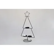 Świeczniki - Świecznik metalowy 35 cm czarny - miniaturka - grafika 1