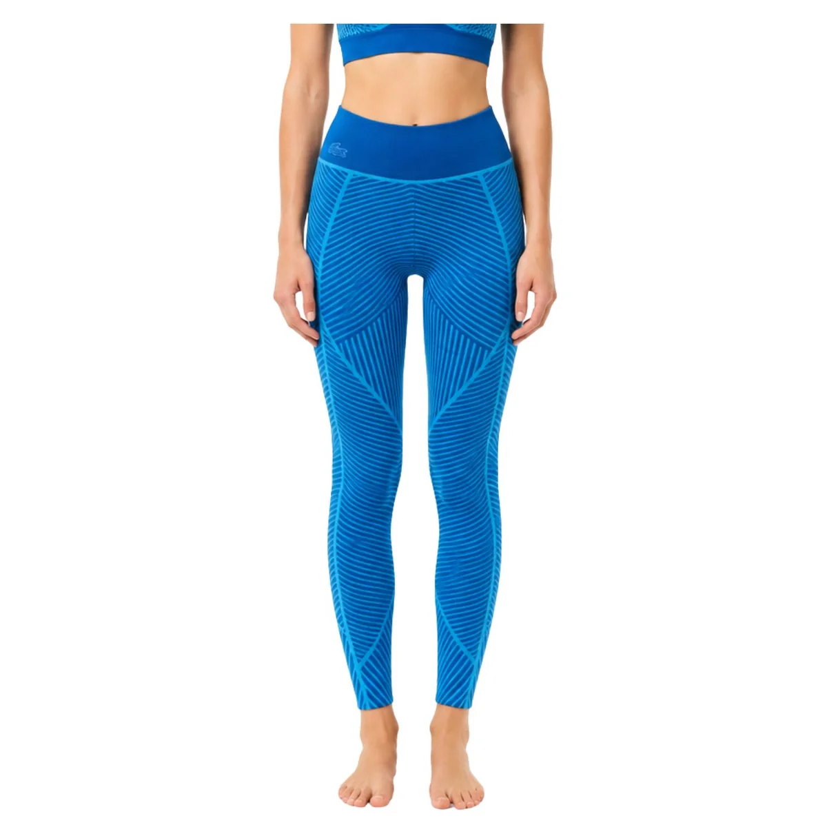Spodnie damskie Lacoste treningowe legginsy niebieskie r. L