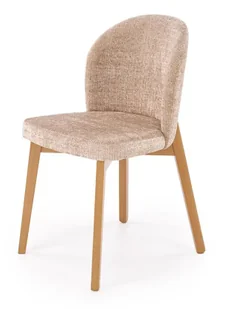 Drewniane krzesło tapicerowane dąb naturalny + beż- Lorenti - Krzesła Drewniane krzesło tapicerowane dąb naturalny + beż- Lorenti - Krzesła - miniaturka - grafika 1