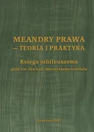 E-booki - podręczniki - Meandry prawa teoria i praktyka Księga jubileuszowa prof zw dra hab Mieczysława Goettela Emil Pływaczewski Janusz Bryk PDF) - miniaturka - grafika 1