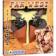 Zabawki militarne - Dwa rewolwery kowbojskie z kaburą - miniaturka - grafika 1