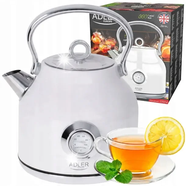 Czajnik Bezprzewodowy Z Termometrem 1,7l 2200w