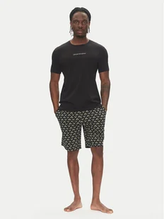 Emporio Armani Underwear Piżama EM000400 AF10793 FC063 Czarny Regular Fit - Piżamy męskie - miniaturka - grafika 1