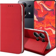 Etui i futerały do telefonów - Hello Case ETUI Z KLAPKĄ DO Redmi Note 13 Pro 4G / Poco M6 Pro CZERWONE MAGNETYCZNE - miniaturka - grafika 1