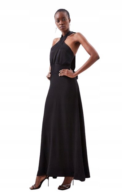 KAREN MILLEN SUKIENKA TRAPEZOWA CZARNA 42 1Y1U