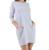 Bluzki damskie - TUNIKA DAMSKA DRESOWA PLUS SIZE EXTRA OKAZJA - miniaturka - grafika 1