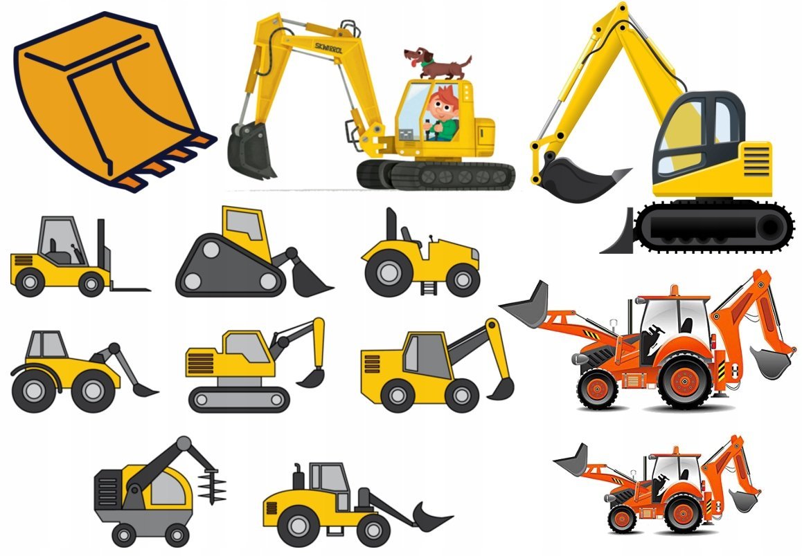 TATUAŻE ZMYWALNE DLA DZIECI KOPARKI SMOKA DUŻO WZORÓW