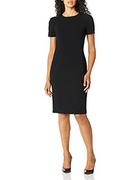 Sukienki - Calvin Klein Damska sukienka z krótkim rękawem księżniczki szwy, Czarny, 34 PL - miniaturka - grafika 1