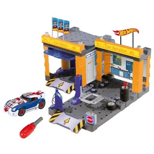 Klein Klein Stacja obsługi Hot Wheels z myjnią i samochodem do skręcania - Zabawy w naśladowanie dorosłych - miniaturka - grafika 1