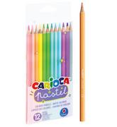 Przybory szkolne - Kredki ołówkowe pastelowe 12 kolorów CARIOCA - miniaturka - grafika 1