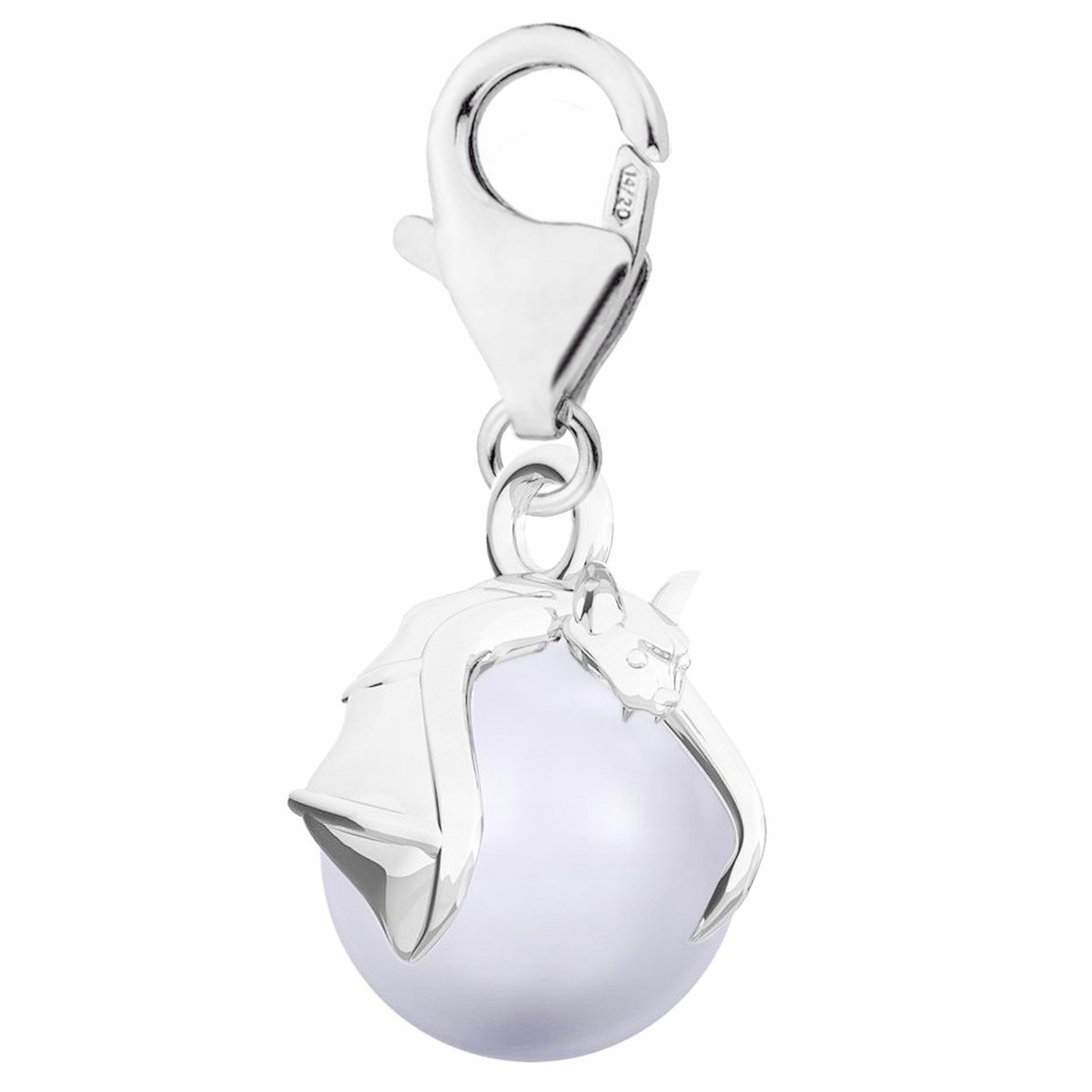 Zawieszka Nietoperz Perła srebro 925