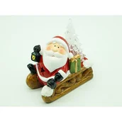 Ozdoby bożonarodzeniowe - Figurka Mikołaj LED porcelana migające kolorowe światło - miniaturka - grafika 1