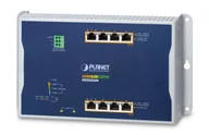 Pozostałe akcesoria sieciowe - PLANET IP30, IPv6/IPv4, 4-Port Zarządzany L2/L2+ Gigabit Ethernet (10/100/1000) Obsługa PoE Niebieski, Szary - miniaturka - grafika 1
