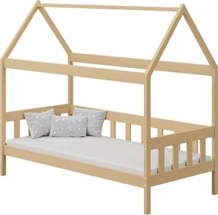 Elior Skandynawskie łóżko domek z materacem i stelażem, sosna - Dada 3X 200x90 cm - Łóżka dla dzieci i młodzieży - miniaturka - grafika 1