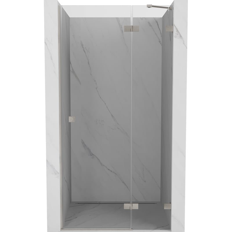Mexen Lunar drzwi prysznicowe uchylne prawe 125 cm, transparent, nikiel szczotkowany - 834-125-000-97-00-P