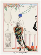 Plakaty - Costumes Parisiens: Grande robe du soir from Journal des Dames et des Modes, George Barbier - plakat 20x30 cm - miniaturka - grafika 1
