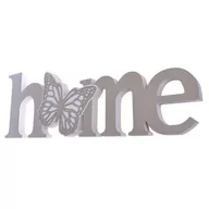 Dekoracje domu - Napis dekoracyjny DUWEN Home z motylem, beżowy, 12,5x36 cm - miniaturka - grafika 1