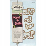 Scrapbooking - Wykrojnik do papieru Spellbinders - napisy Merry & Bright - miniaturka - grafika 1