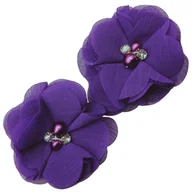 Sztuczne kwiaty - Kwiat Ozdobny Z Materiału Fioletowy 2 Szt. Nr. 11 - miniaturka - grafika 1