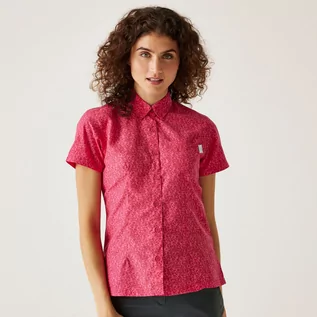 Koszule damskie - Regatta Damska Koszula z Krótkim Rękawem Mindano Viii Różowy, Rozmiar: 48 - grafika 1