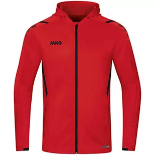 JAKO Męska kurtka treningowa Challenge z kapturem kurtka treningowa Challenge z kapturem czerwony/czarny 4xl - Kurtki męskie - miniaturka - grafika 1