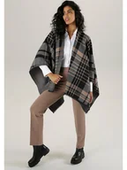 Kurtki damskie - Aniston Ponczo w kolorze czarno-jasnobrązowym - miniaturka - grafika 1