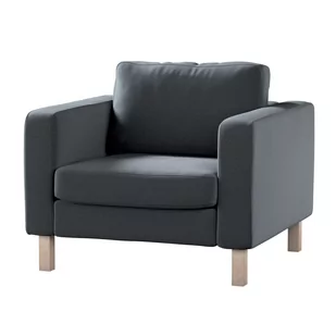 Dekoria pl pl Pokrowiec na fotel Karlstad krótki grafitowy welwet 89 x 89 x 64 cm Ingrid 619-705-43 - Pokrowce na meble - miniaturka - grafika 1