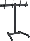 Uchwyty do telewizora - Hagor BrackIT Stand Dual mobiles Standsystem fuer 2x 107-140cm screens montageseitig hoehenverstellbar VESA max 600x400 Tragl 2x35kg - miniaturka - grafika 1