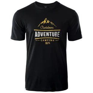 Koszulka męska Hi-Tec Lore Rozmiar: M / Kolor: czarny - Koszulki sportowe męskie - miniaturka - grafika 1