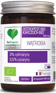 Medicaline BeOrganic Ostropest Bio + Karczoch Bio 400 mg Wątroba x 50 kaps - Układ pokarmowy - miniaturka - grafika 1